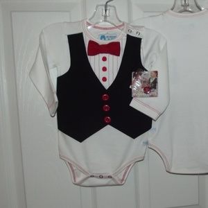 Suit and Bow Tie Bodysuit 6/12 Months